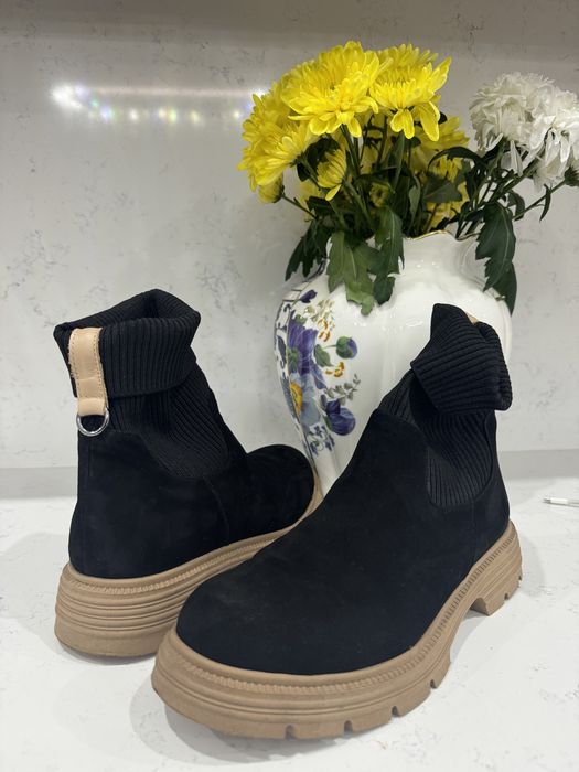 Боти Sara Pen естествена кожа