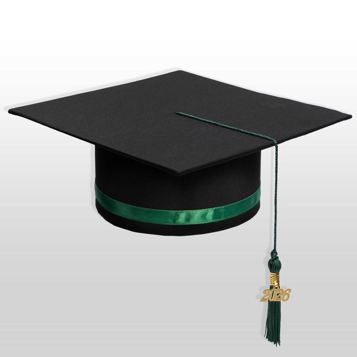 Toca, Esarfa si Cocarda, Set Nepersonalizat, Verde inchis, Absolvire
