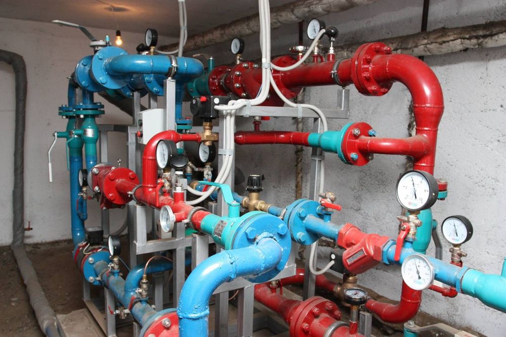 Теплоузлы, трубопровод, отопление