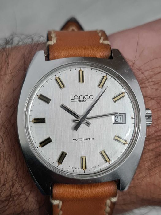 Ceas Lanco Automatic Date Textured Dial 1970 Vintage colectie