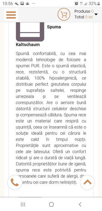 Saltea pat 90×200 ×12 cm