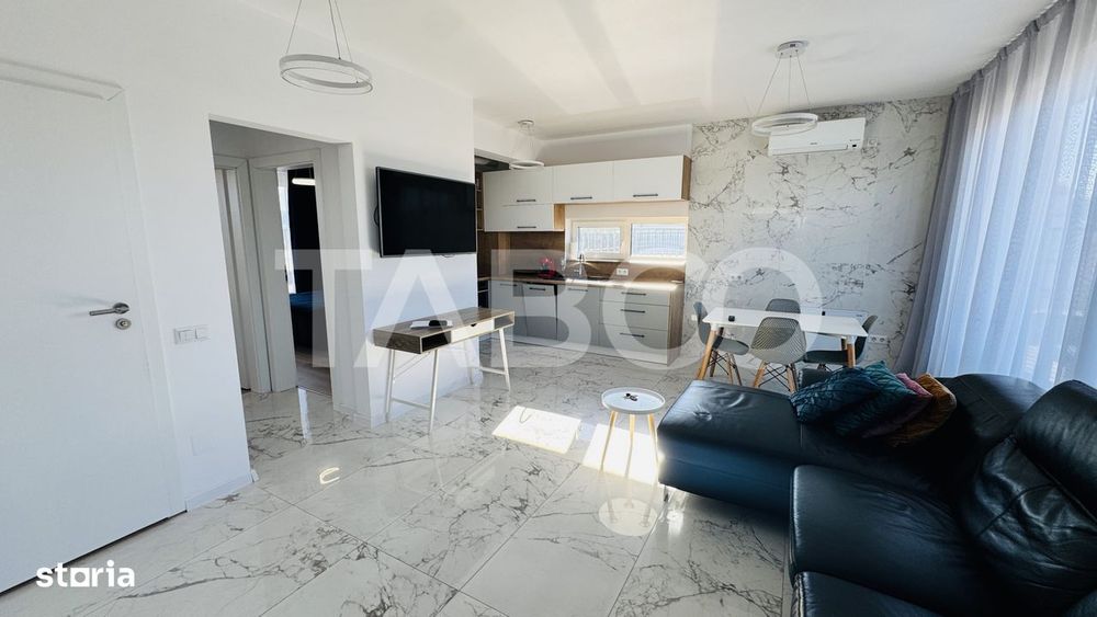 Penthouse cu terasa de 51mp de vanzare 3 camere 2 bai 1 parcare Sibiu