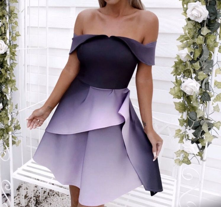 Коктейлна дамска рокля Лале