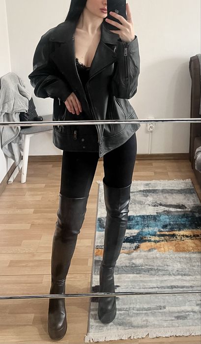 Geaca de piele MASSIMO DUTTI