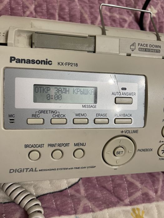 продам факс panasonic KX-FP218