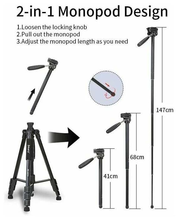 Штатив jmary KP -2294 | 2274 монопод трипод для телефона и камеры