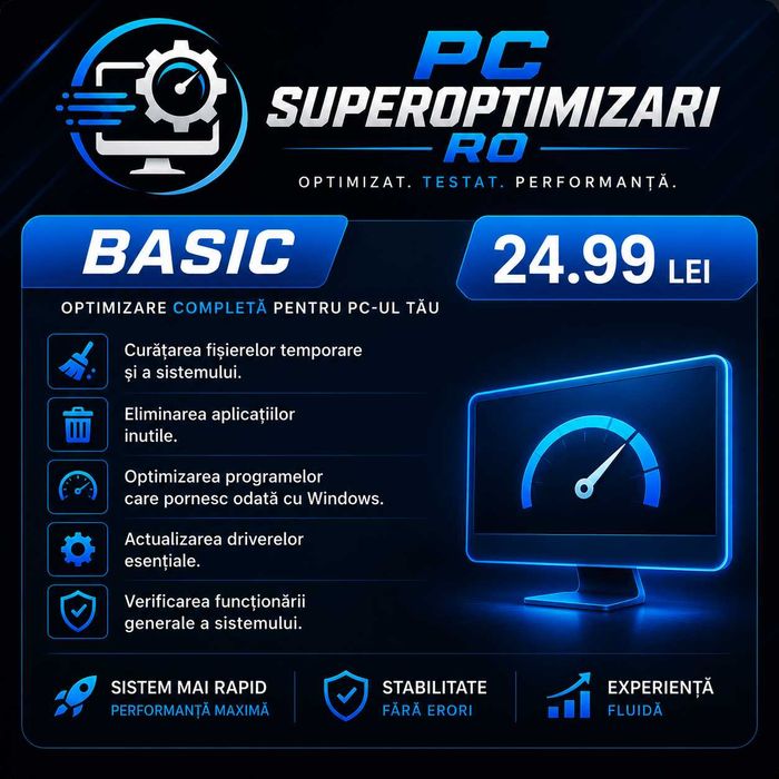 Super Optimizare PC - Pachet Basic
