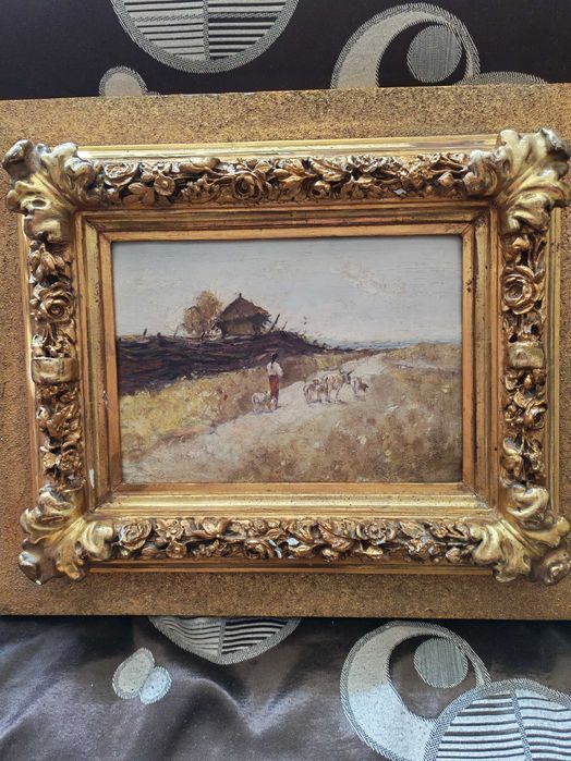 Tablou posibil Nicolae Grigorescu, semnat