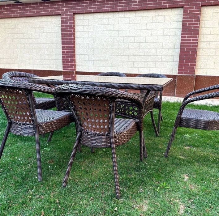 Плетённые Стол и Стулья Терасса Садовый стол и стулья Дачник ротанг