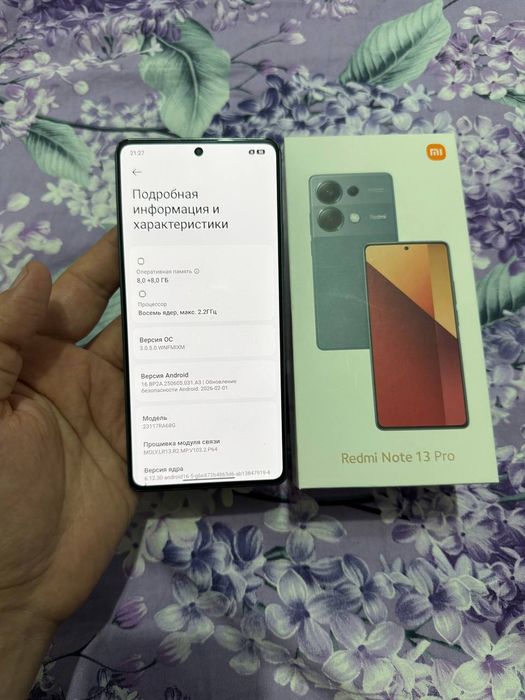 Xiaomi Redmi Note 13 Pro 8+8/256GB Green Igravoy Karobka Holati Yaxshi