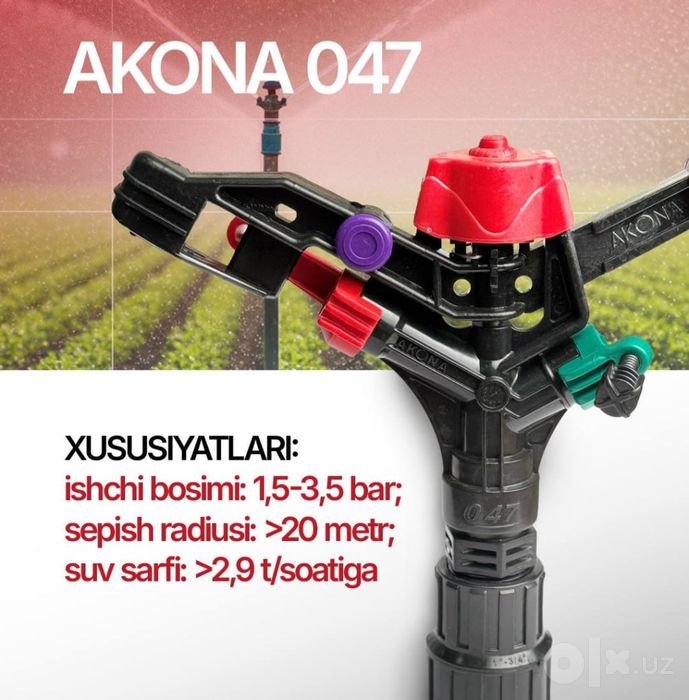 Yomğirlatib Suğorish Sprinklerlar Akona K4