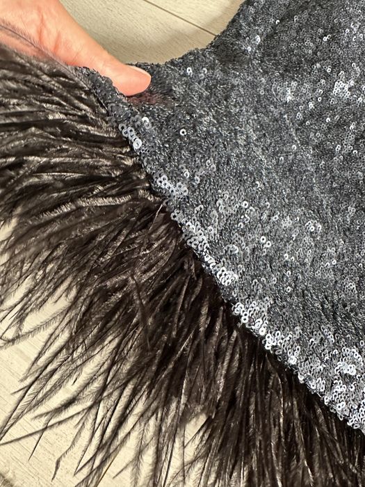 Eirene детска синя рокля пайети и пера