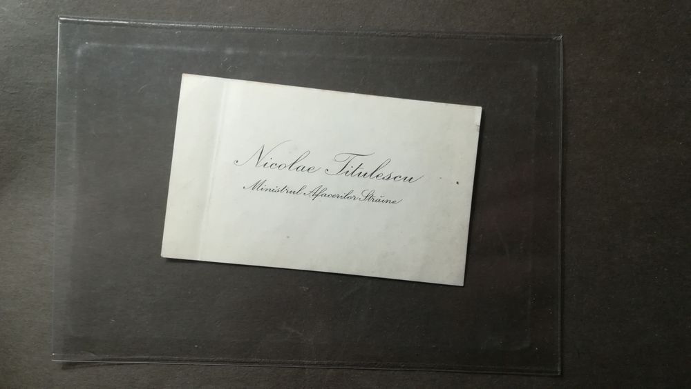 Carte de vizita Nicolae Titulescu 1930