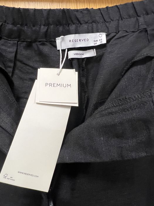 Нов черен сет комплект лен Rezerved