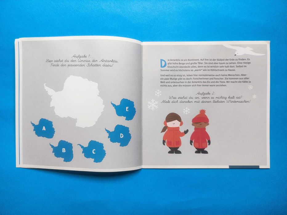 Интерактивная Книжка об Антарктике для Детей на Немецком Языке