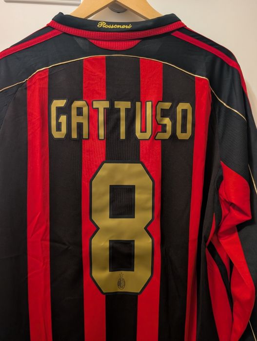 AC Milan  Long Sleeve - Gennaro Gattuso #8 - Mărime XL