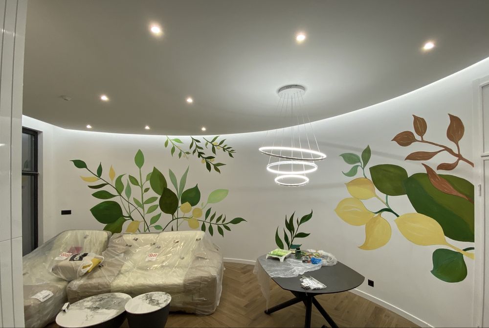 Ремонт на Дома. Рисуване на Стена. Декорация. Боядисване.