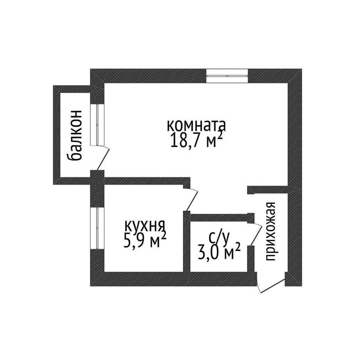 1 комнатная в центре города