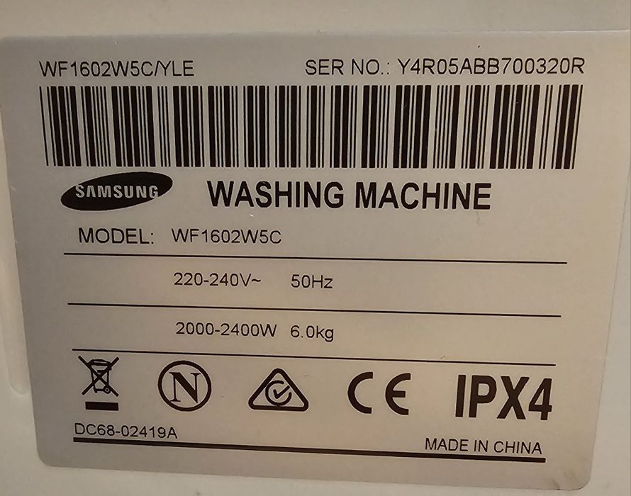 Piese masina de spălat Samsung  WF1602W5C / YLE