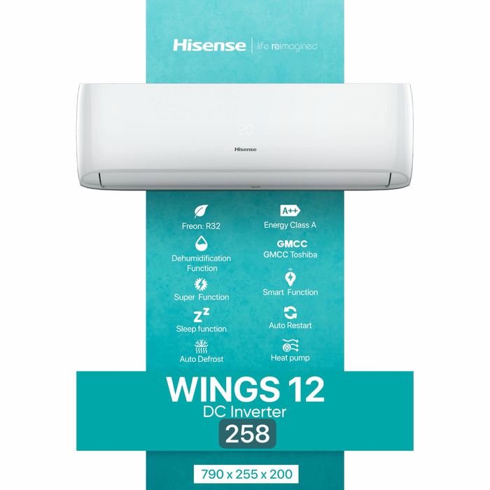 Кондиционер HISENSE Dc Invertor/R32/PTC HEATER/A++/GMCC + доставка