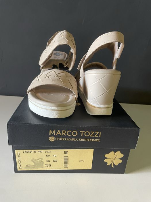 Sandale din piele Marco Tozzi by Guid byo Maria Kretschmer, mărimea 40 – NOI  în cutie
