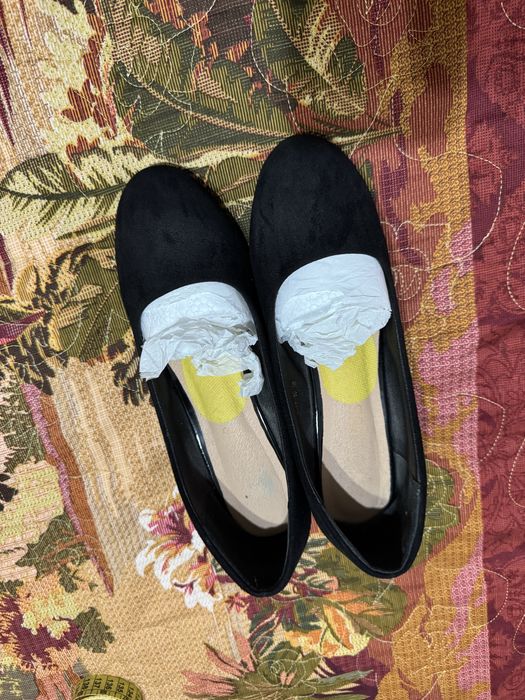 Туфли замш низкий каблук