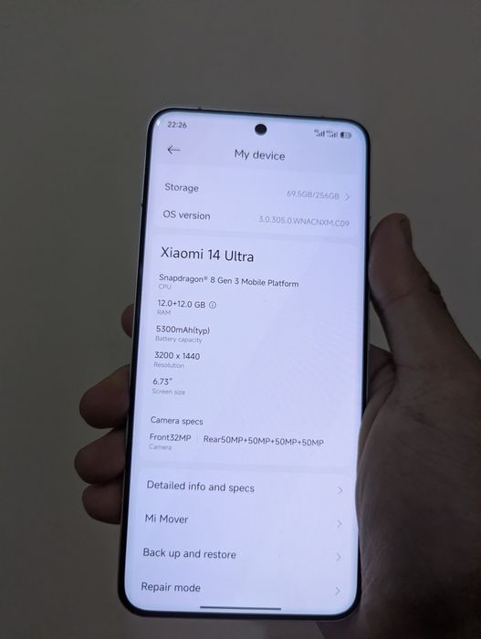 Xiaomi 14 ultra yangide  12+12/256