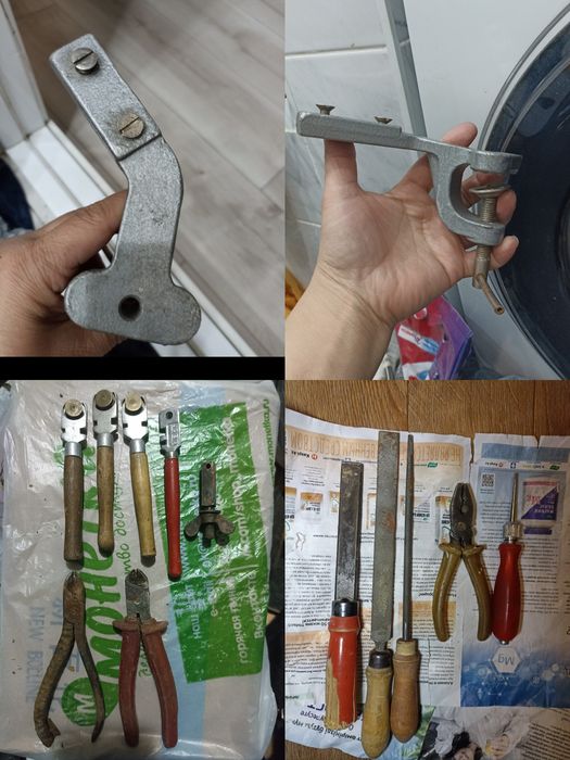 Ящик для мелочей,Стеклорез, напильник,книги про сад огород