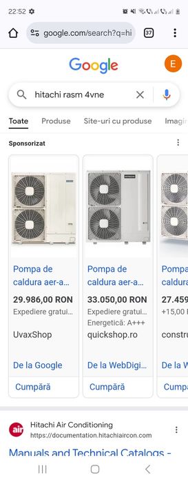 Pompa de căldură  Hitachi monobloc 11 kw