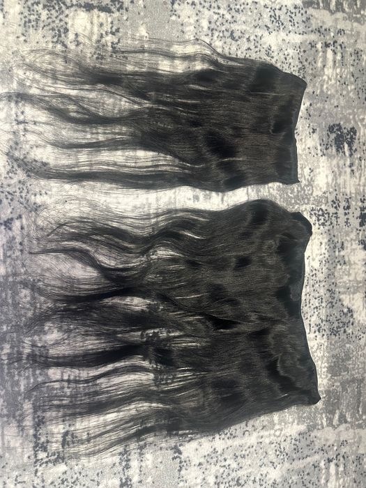 4 реда Екстеншъни от естествена коса-черни