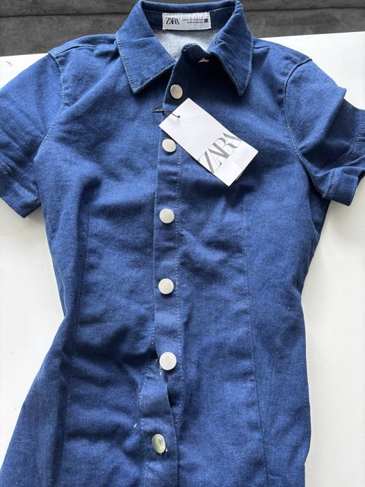 Zara рокля ХС нова деним