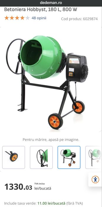 Betoniera Hoobyst 180L