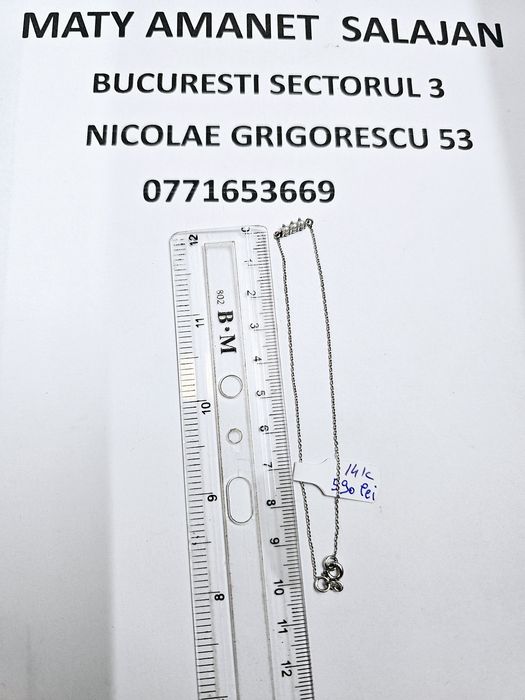 Vand bratara picior din aur 14 k 1.13 g cod 966