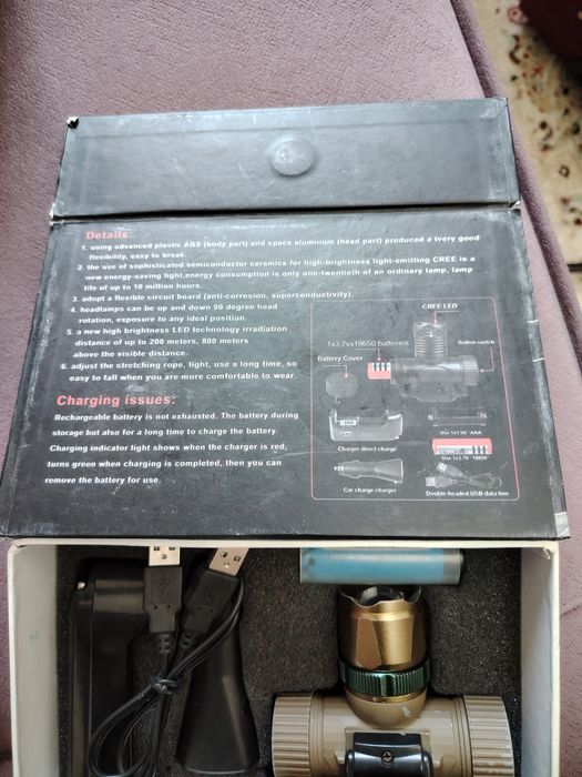 Продам фонарик налобный