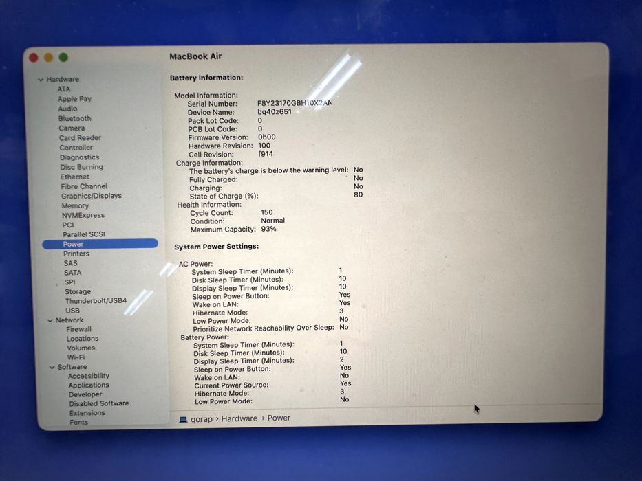 Macbook M2 емкость 93%  СРОЧНО В АЛМАТЕ