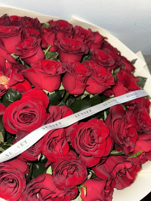 Свежие метровые розы, 41шт