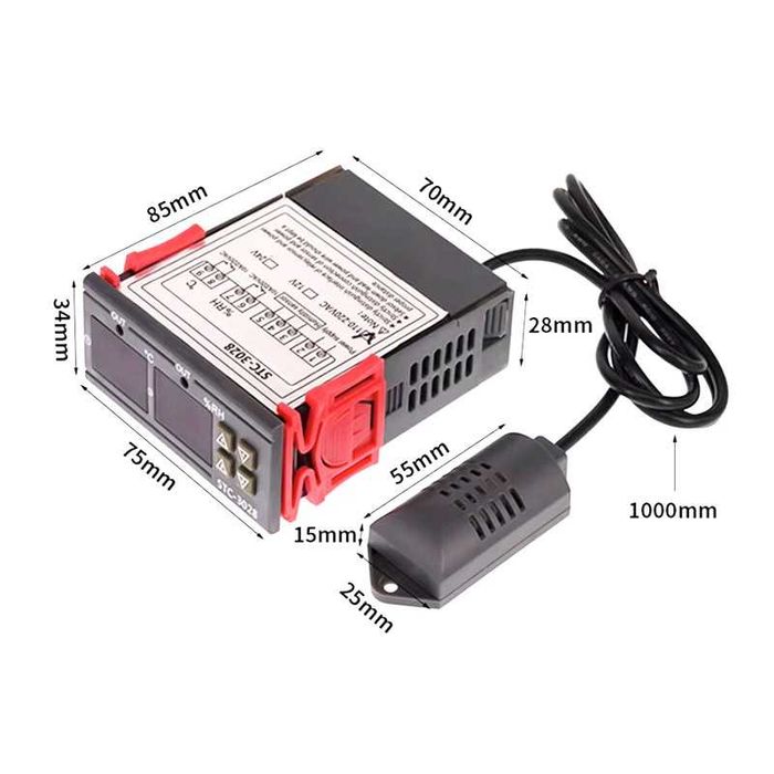 Влагорегулатор с терморегулатор,220VAC захранване,от 20 до +80°C, 4258