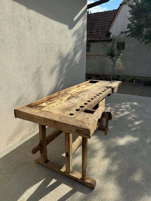 Banc de tamplarie decor rustic Masa de lucru vechi