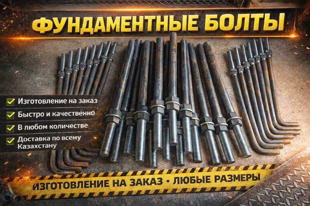Анкерные болты, фундаментные болты, закладные детали, шпильки пластины