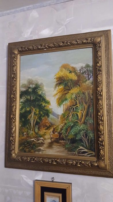 SET 2 TABLOURI PEISAJE in ulei pe panza, inramate la 500 lei