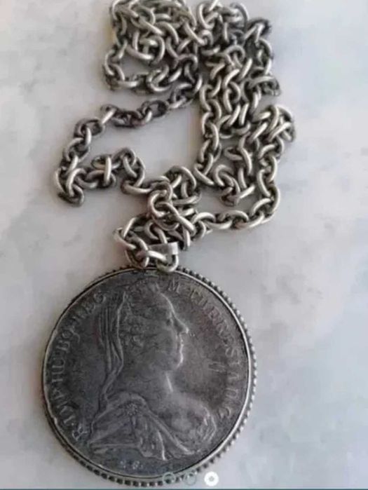 Pandant argint 1780 Maria Tereza