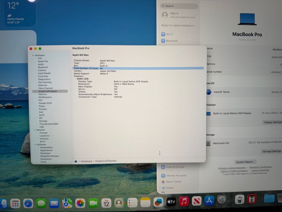 MacBook Pro 14" M4 MAX 16-CPU, 40-GPU, 64GB RAM, 1TB SSD В ГАРАНЦИЯ