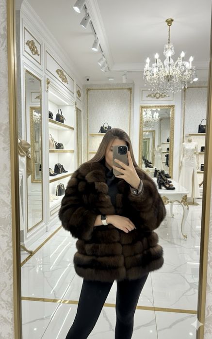 Шуба из натурального песца