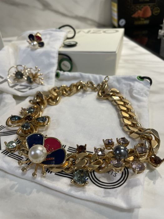 Бижута Kenzо с перли камъни, златни