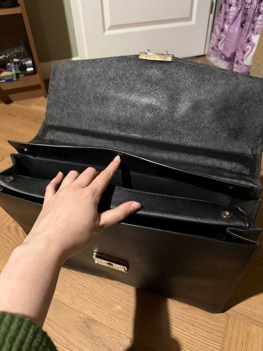 Geantă Business/Servietă PRADA Originală Piele Saffiano