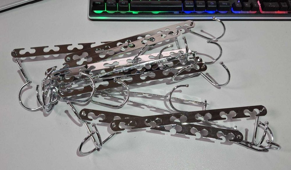 Set 11 organizatoare pentru dulap, 26 cm, inox, argintiu