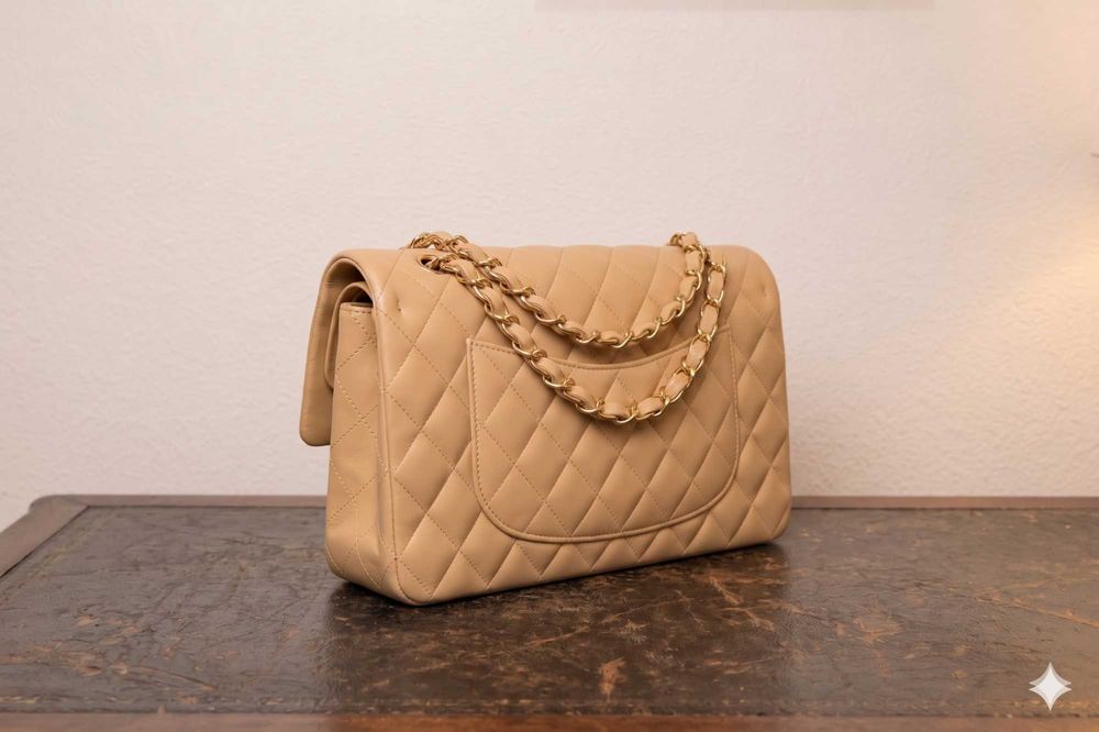 Geantă Chanel din Piele Bej, Poseta Chanel din Piele Crem