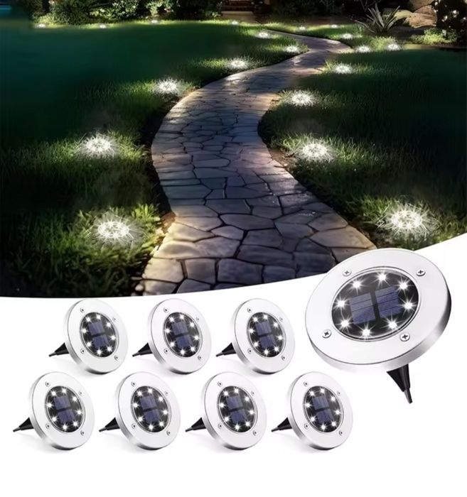 Комплект 8 броя Соларна лампа за земя