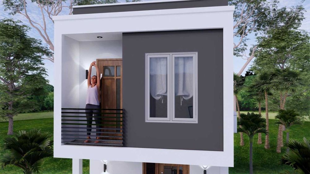 НА ИЗПЛАЩАНЕ - Двуетажна сглобяема къща с 2 спални, 77 кв. м