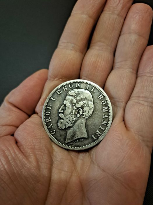 Moneda argint 5 lei 1881